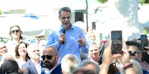 Ο Κυριάκος Μητσοτάκης στην Παιανία