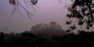 Αφρικανική σκόνη σκεπάζει την Ακρόπολη, Αθήνα