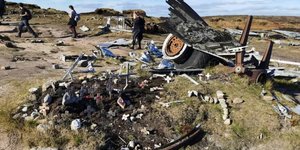 Το σημείο συντριβής του B-29 στο Bleaklow Moor στην περιοχή Peak District