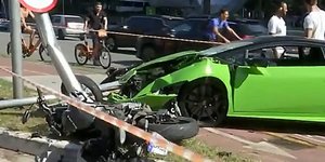 H Lamborghini εμβόλισε τον μηχανόβιο κλέφτη στο Σάο Πάολο της Βραζιλίας