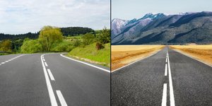 Διαχωριστικές λωρίδες σε δρόμο 