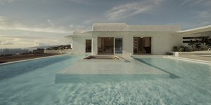 πισίνα κατοικία Μυκόνος