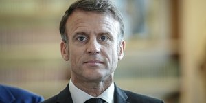 Κοντινό στον Εμανουέλ Μακρόν