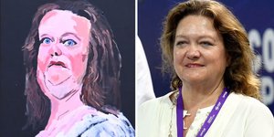 H Τζίνα Ράινχαρτ και το πορτρέτο της
