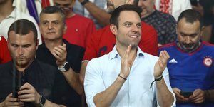 Ο Στέφανος Κασσελάκης στην OPAP Aren