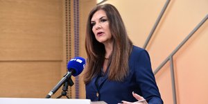 Βούλα Κεχαγιά μπλε σακακι