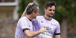 Ο Κυριάκος Μητσοτάκης με τον γιο του Κωνσταντίνο