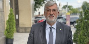 Ο Ειδικός Απεσταλμένος της Ελλάδας για την Ουκρανία πρέσβης επί τιμή, Σπύρος Λαμπρίδης.