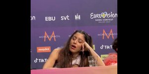 Η ΜαρίΗ Μαρίνα Σάττι και οι αντιδράσεις της όταν μιλούσε η ισραηλινή τραγουδίστρια στη Eurovision 2024να Σάττι και οι αντιδράσεις της όταν μιλούσε η ισραηλινή τραγουδίστρια