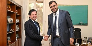 Π. Μαρινάκης: Συνάντηση με τον υπουργό  Επικοινωνίας του Λιβάνου Ziad Makary