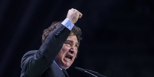 Ο Χαβιέρ Μιλέι σε ομιλία στη Μαδρίτη