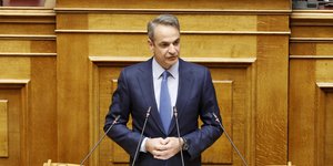 Ο Κυριάκος Μητσοτάκης στη Βουλή