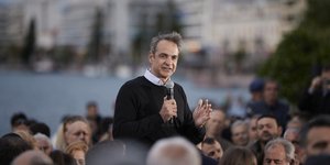 Ο πρωθυπουργός Κυριάκος Μητσοτάκης σε ομιλία στην Χαλκίδα