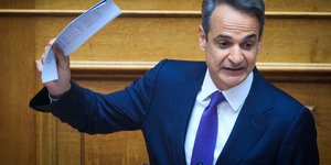 O πρωθυπουργός Κυριάκος Μητσοτάκης/ΣΥΖΗΤΗΣΗ ΠΡΟ ΗΜΕΡΗΣΙΑΣ ΔΙΑΤΑΞΕΩΣ ΣΤΗΝ ΒΟΥΛΗ ΣΕ ΕΠΙΠΕΔΟ ΑΡΧΗΓΩΝ ΚΟΜΜΑΤΩΝ ΓΙΑ ΤΗΝ ΑΚΡΙΒΕΙΑ (ΓΙΩΡΓΟΣ ΚΟΝΤΑΡΙΝΗΣ/EUROKINISSI)