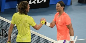 Ο Στέφανος Τσιτσιπάς με τον Ράφα Ναδάλ