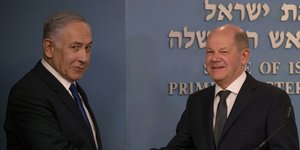 O Μπενιαμίν Νετανιάχου και ο Όλαφ Σολτς