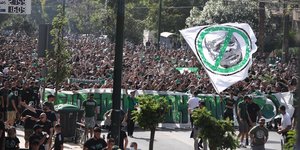 Πλήθος κόσμου στο συλλαλητήριο των οργανωμένων του Παναθηναϊκού