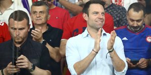 Στην ΑΕΚ Arena και ο Στέφανος Κασσελάκης, για τον τελικό του Conference League