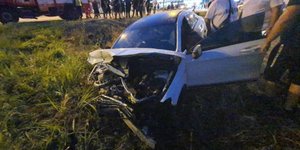 Τροχαίο στην Ημαθία, σπασμένο όχημα