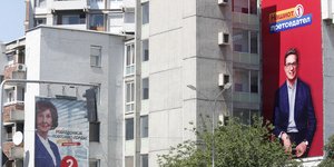 Προεκλογικές αφίσες στη Βόρεια Μακεδονία