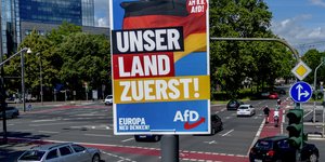 Αφίσα της ακροδεξιάς AfD για τις πρόσφατες ευρωεκλογές στη Γερμανία
