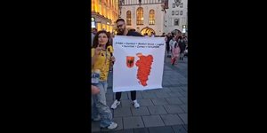 Πρόκληση με χάρτη της Μεγάλης Αλβανίας στο EURO 2024