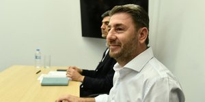 Ο Νίκος Ανδρουλάκης στη συνεδρίαση του πολιτικού γραφείου του ΠΑΣΟΚ