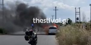 Φωτιά σε αυτοκίνητο στη Θεσσαλονίκη