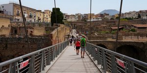 H αρχαία παραλία βρίσκεται στο αρχαιολογικό πάρκο του Ερκολάνο της Ιταλίας