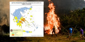 Μάχη με τις φλόγες στην Ηλεία, υψηλός ο κίνδυνος πυρκαγιάς το Σάββατο 