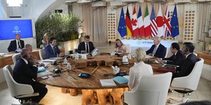 Οι ηγέτες της G7 στην συνεδρίαση του 2024 με θέμα την Ουκρανία