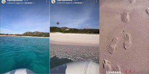 Στιγμιότυπα από την απόβαση της influencer σε απαγορευμένη παραλία ιταλικού νησιού