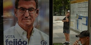 Αφίσα του ηγέτη του Λαϊκού Κόμματος της Ισπανίας, Αλμπέρτο Νούνιεθ Φειχό