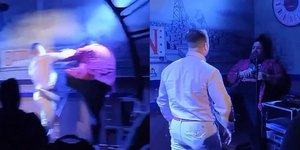 Η στιγμή της επίθεσης του ακροδεξιού μουσικού στον κωμικό