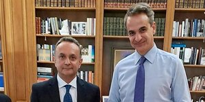 Ο Σταύρος Κελέτσης με τον πρωθυπουργό Κυριάκο Μητσοτάκη