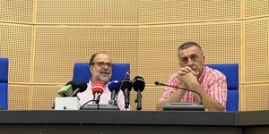 Ο πρόεδρος του ΕΟΔΥ Χρήστος Χατζηχριστοδούλου και ο Περιφερειάρχης Θεσσαλίας Δημήτρης Κουρέτας