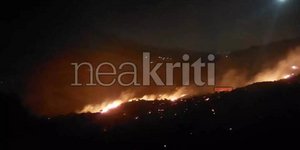 Μεγάλη φωτιά στο Ρέθυμνο