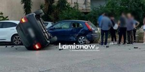 Λαμία: Απίστευτο τροχαίο στη Μεγάλου Αλεξάνδρου