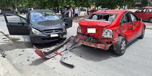 Τα δύο αυτοκίνητα που ενεπλάκησαν στο τροχαίο