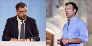 Παύλος Μαρινάκης (αριστερά) και Στέφανος Κασσελάκης (δεξιά)