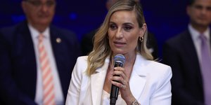 Η Ελεονώρα Μελέτη κατά τη παρουσία του ψηφοδελτίου της ΝΔ για τις Ευρωεκλογές 2024