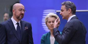 Σαρλ Μισέλ, Ούρσουλα φον ντερ Λάιεν, Κυριάκος Μητσοτάκης