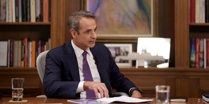 Ο πρωθυπουργός Κυριάκος Μητσοτάκης κατά τη διάρκεια συνέντευξης στον Alpha