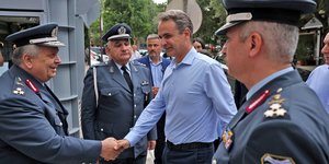 Ο Κυριάκος Μητσοτάκης στο ΑΤ Χαριλάου Θεσσαλονίκης