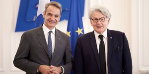 Κυριάκος Μητσοτάκης και Τιερί Μπρετόν