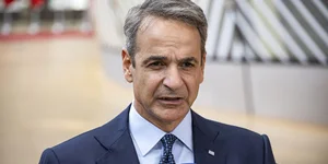 O Κυριάκος Μητσοτάκης κάνει δηλώσεις 