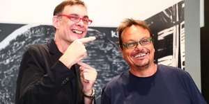 Γιώργος Μπαρτζώκας και Εργκίν Αταμάν στην συνέντευξη Τύπου ενόψει τελικών της Basket League