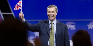 O επικεφαλής του Reform UK, Νάιτζελ Φάρατζ 