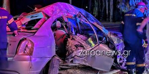 Σοβαρό τροχαίο με εγκλωβισμό στα Χανιά -Σοκάρουν οι εικόνες