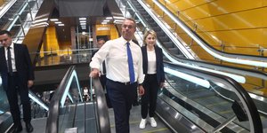 Ο Χρήστος Σταϊκούρας στο Μετρό Θεσσαλονίκης